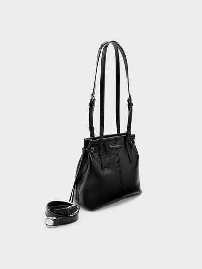 CHARLES & KEITH Exclusive / Noane Elongated-Handle Tote Bag - Noir