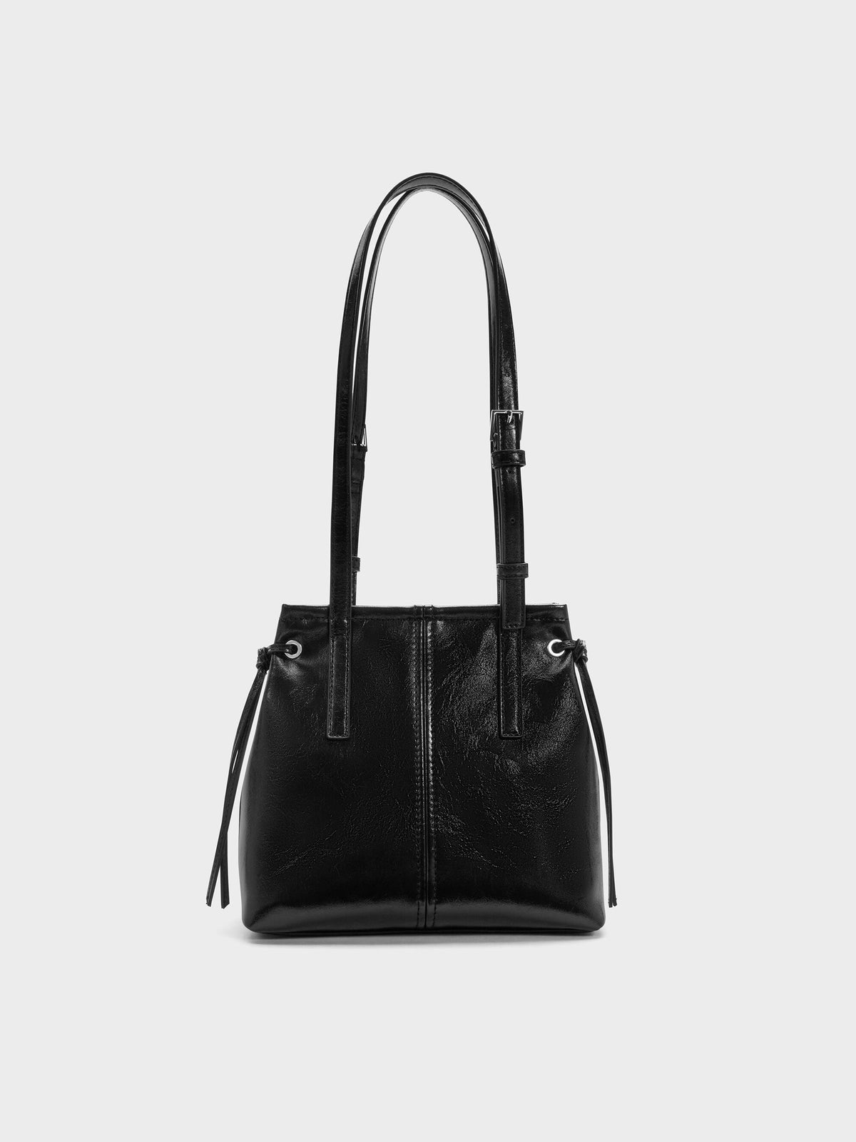 CHARLES & KEITH Exclusive / Noane Elongated-Handle Tote Bag - Noir