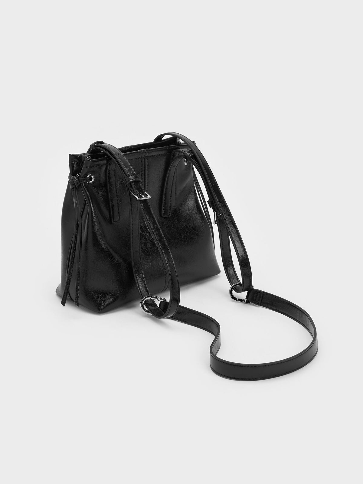 CHARLES & KEITH Exclusive / Noane Elongated-Handle Tote Bag - Noir