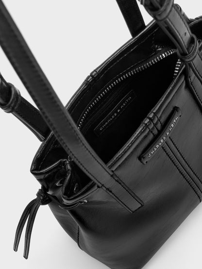 CHARLES & KEITH Exclusive / Noane Elongated-Handle Tote Bag - Noir