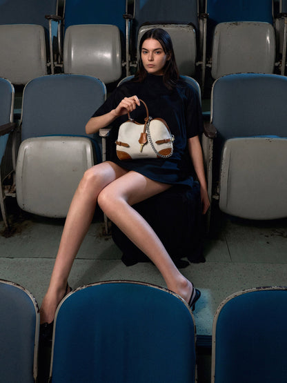 CHARLES & KEITH Essential / Delfina Canvas Chain Side-Belt Tote Bag - Multi