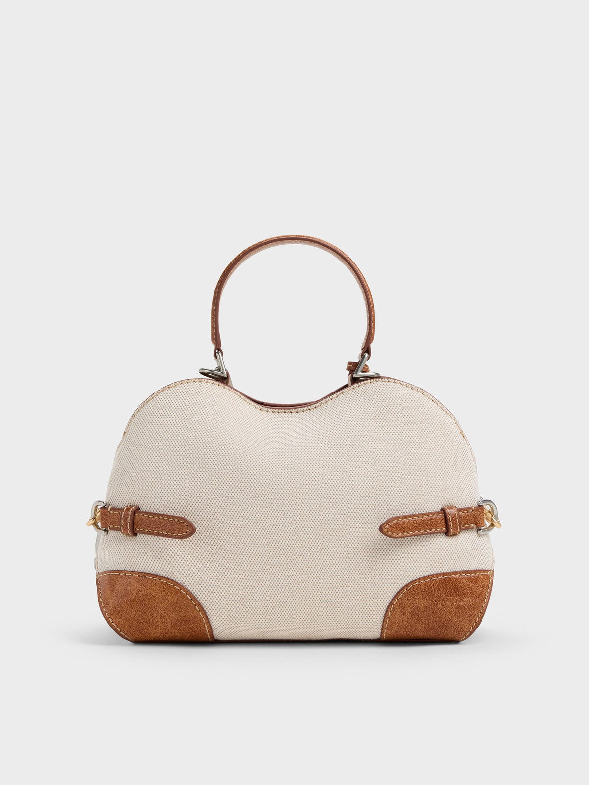 CHARLES & KEITH Essential / Delfina Canvas Chain Side-Belt Tote Bag - Multi