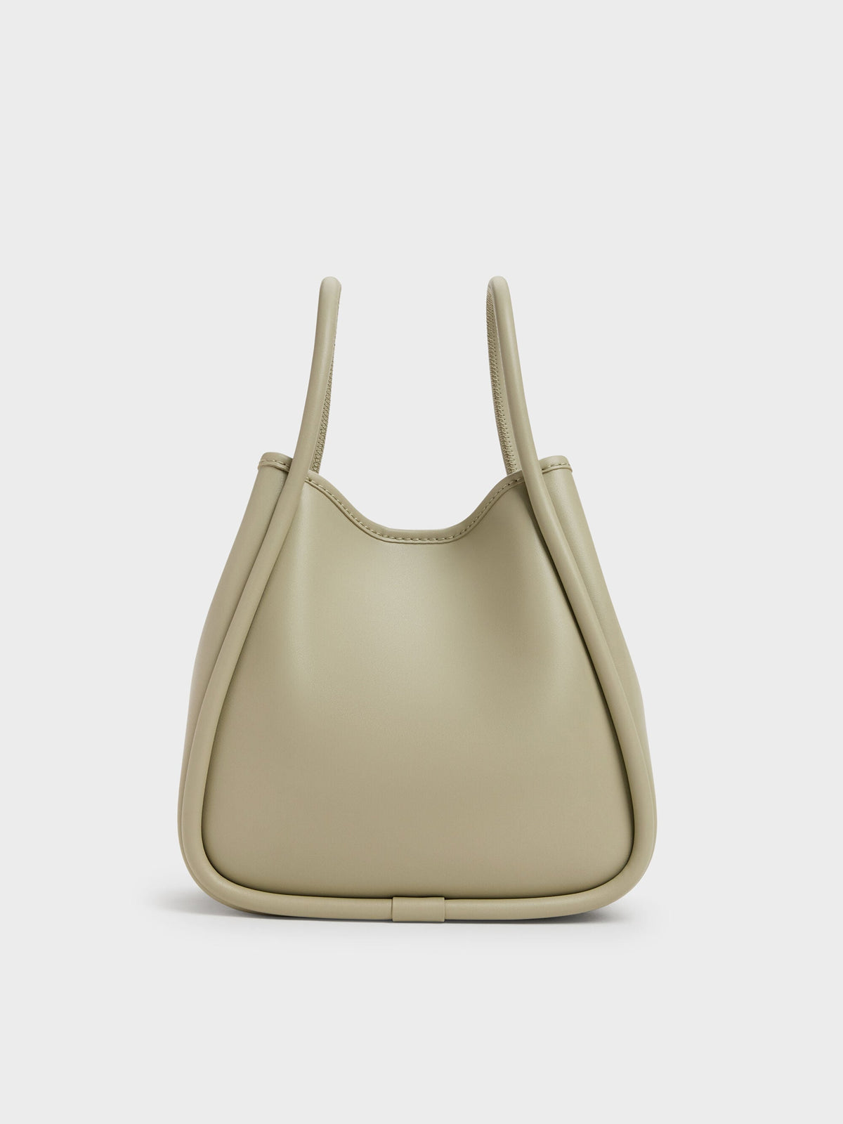 CHARLES & KEITH New / Mini Lyla Tubular Tote Bag - Pale Olive