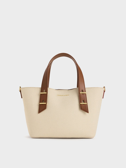 CHARLES & KEITH Smart Buy / Mini Shania Canvas Tote Bag - Multi
