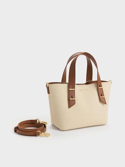 CHARLES & KEITH Smart Buy / Mini Shania Canvas Tote Bag - Multi