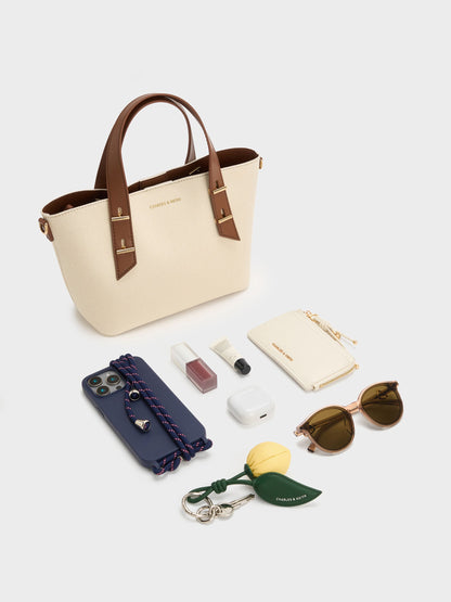 CHARLES & KEITH Smart Buy / Mini Shania Canvas Tote Bag - Multi