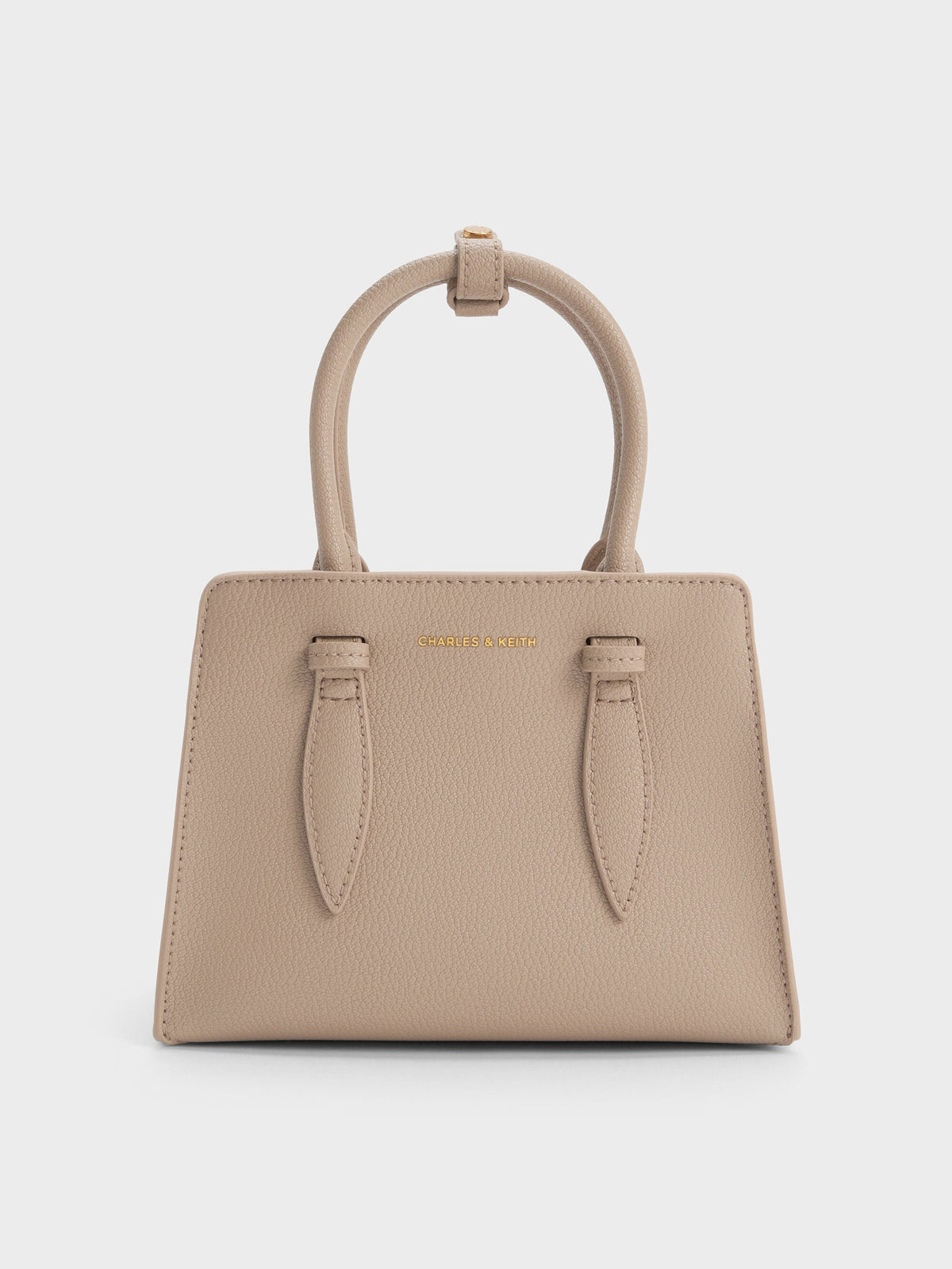 CHARLES & KEITH Special Offer / Allyn Structured Trapeze Tote Bag - Taupe