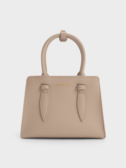 CHARLES & KEITH Special Offer / Allyn Structured Trapeze Tote Bag - Taupe