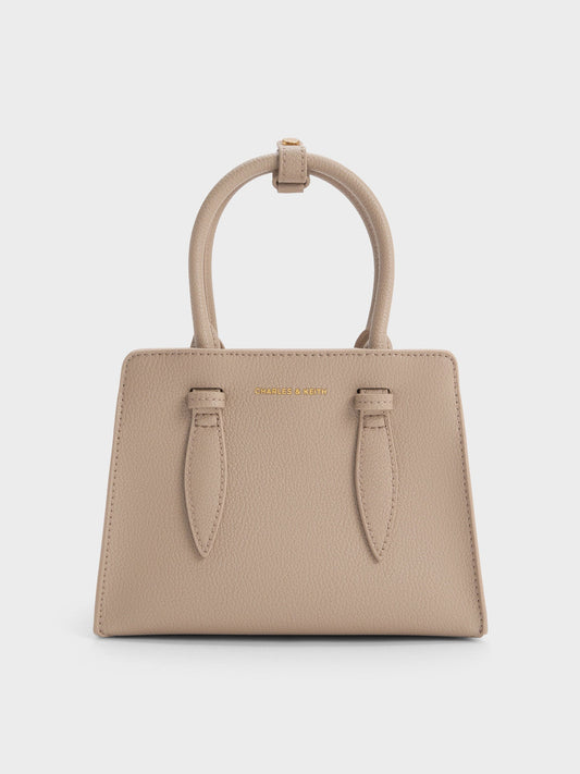 CHARLES & KEITH Special Offer / Allyn Structured Trapeze Tote Bag - Taupe