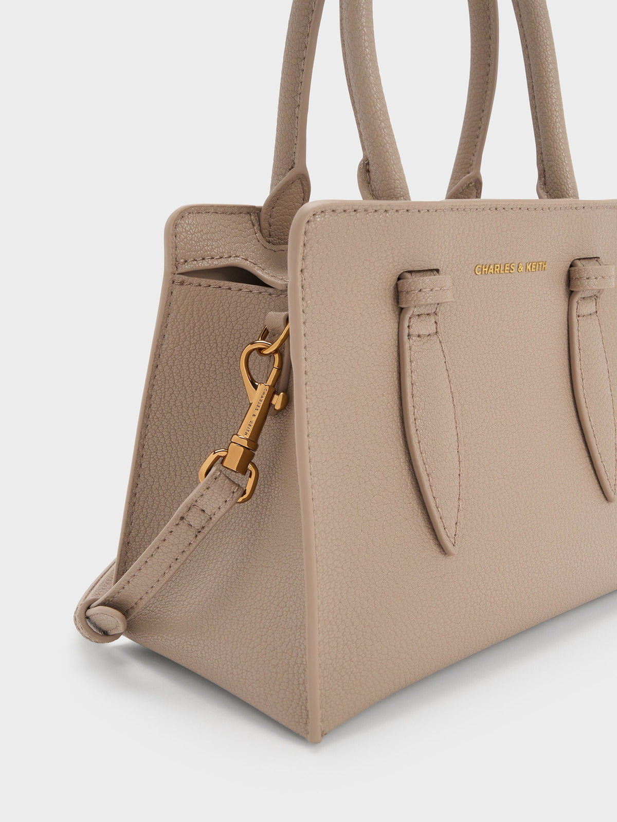 CHARLES & KEITH Special Offer / Allyn Structured Trapeze Tote Bag - Taupe