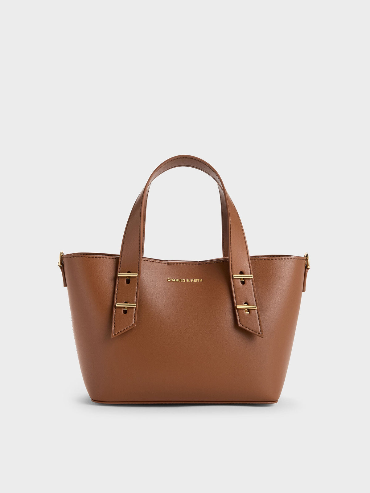 CHARLES & KEITH Best Seller / Mini Shania Tote Bag - Chocolate