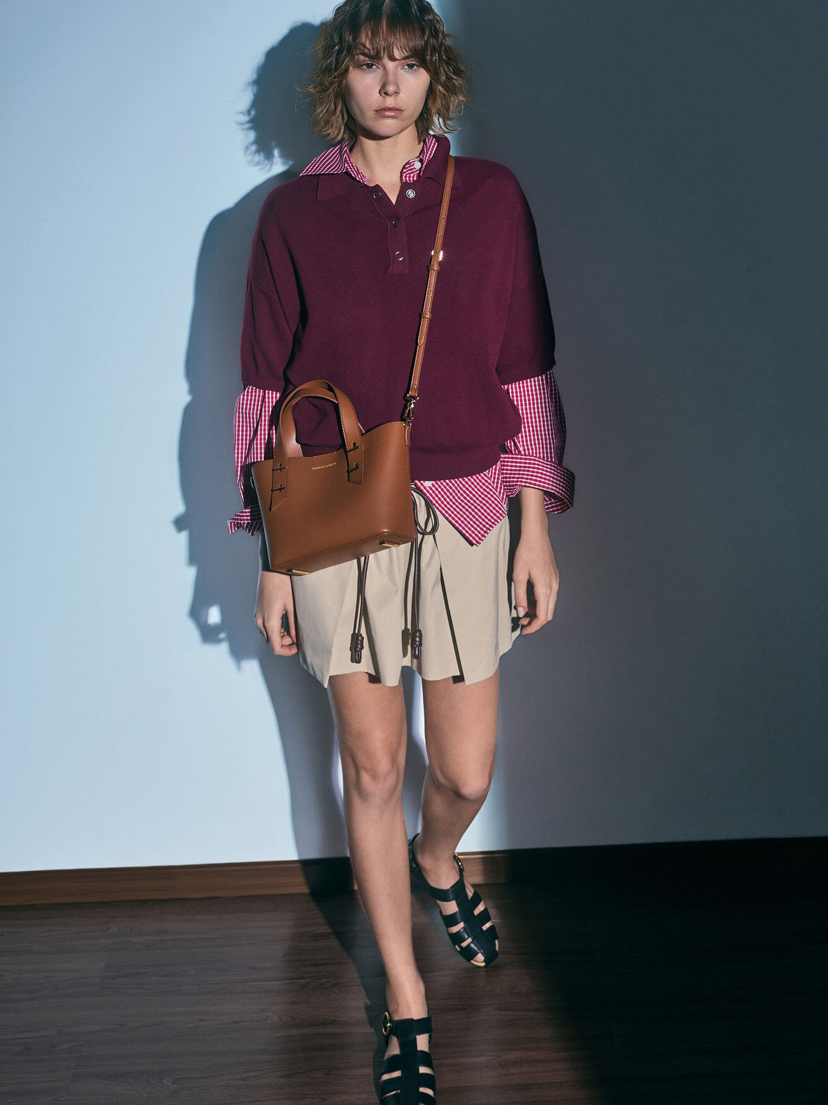 CHARLES & KEITH Best Seller / Mini Shania Tote Bag - Chocolate