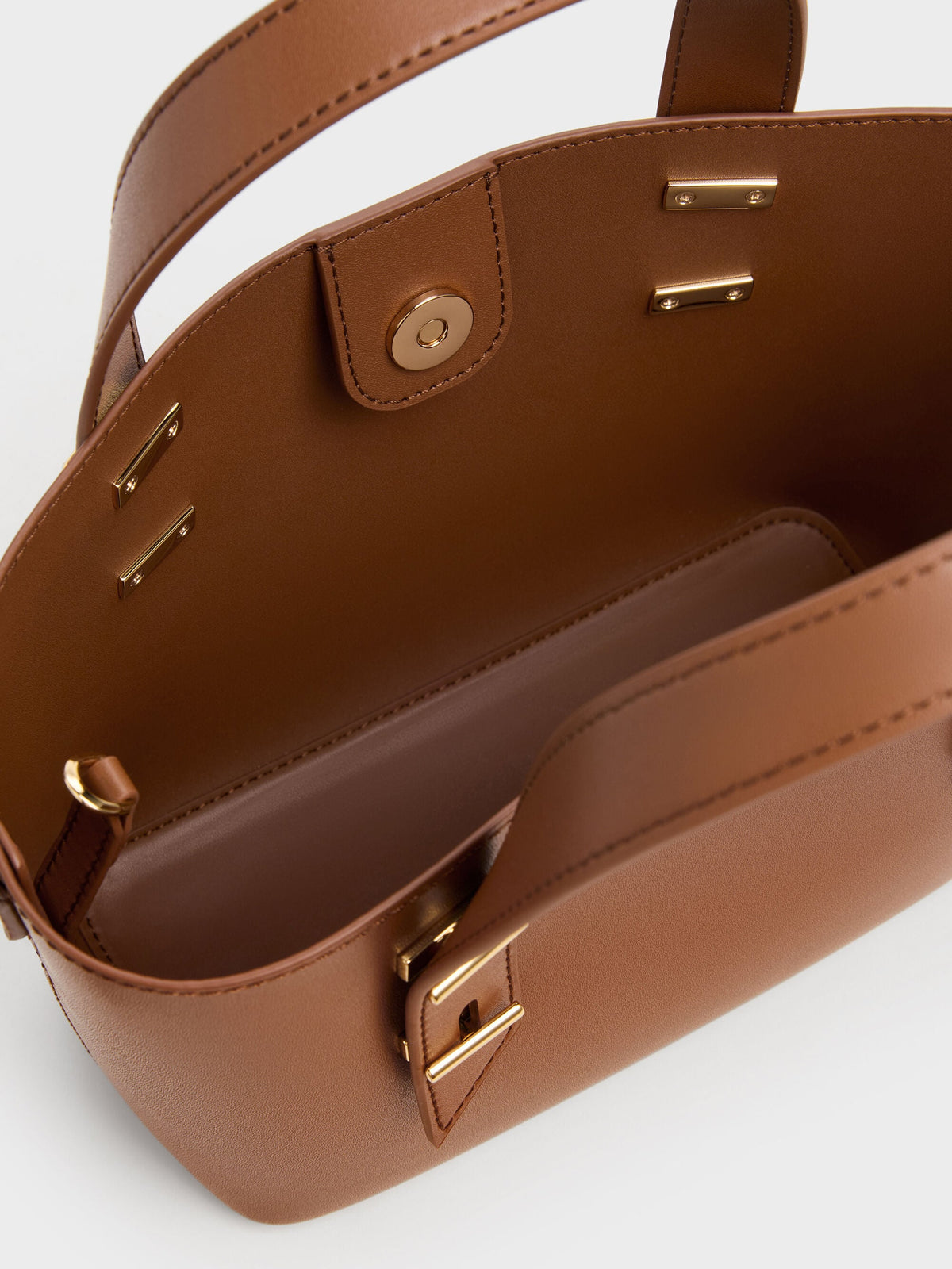CHARLES & KEITH Best Seller / Mini Shania Tote Bag - Chocolate