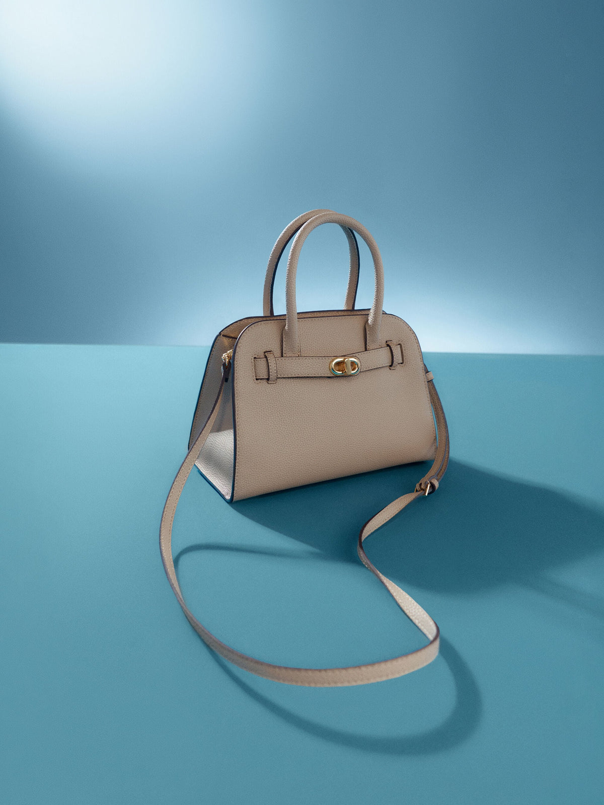 CHARLES & KEITH Essential / Aubrielle Belted Tote Bag - Taupe