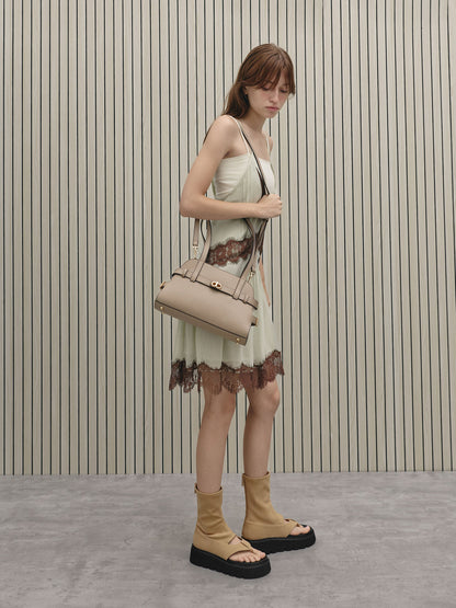 CHARLES & KEITH Exclusive / Aubrielle Belted Shoulder Bag - Taupe