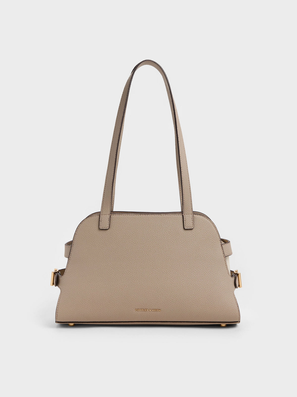 CHARLES & KEITH Exclusive / Aubrielle Belted Shoulder Bag - Taupe