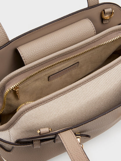 CHARLES & KEITH Exclusive / Aubrielle Belted Shoulder Bag - Taupe