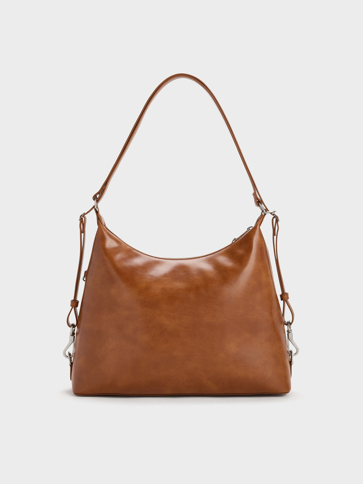 CHARLES & KEITH Sale / Atwood Chain Convertible Hobo Bag - Distressed Tan