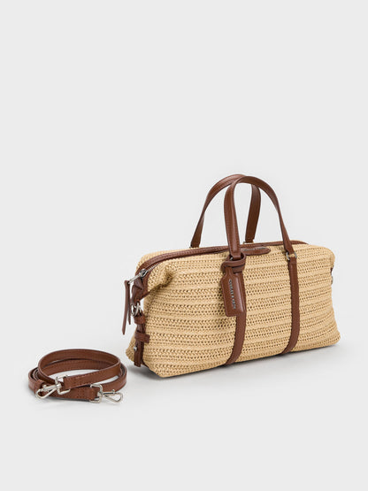 CHARLES & KEITH Discount / Fergie Woven Bowling Bag - Multi