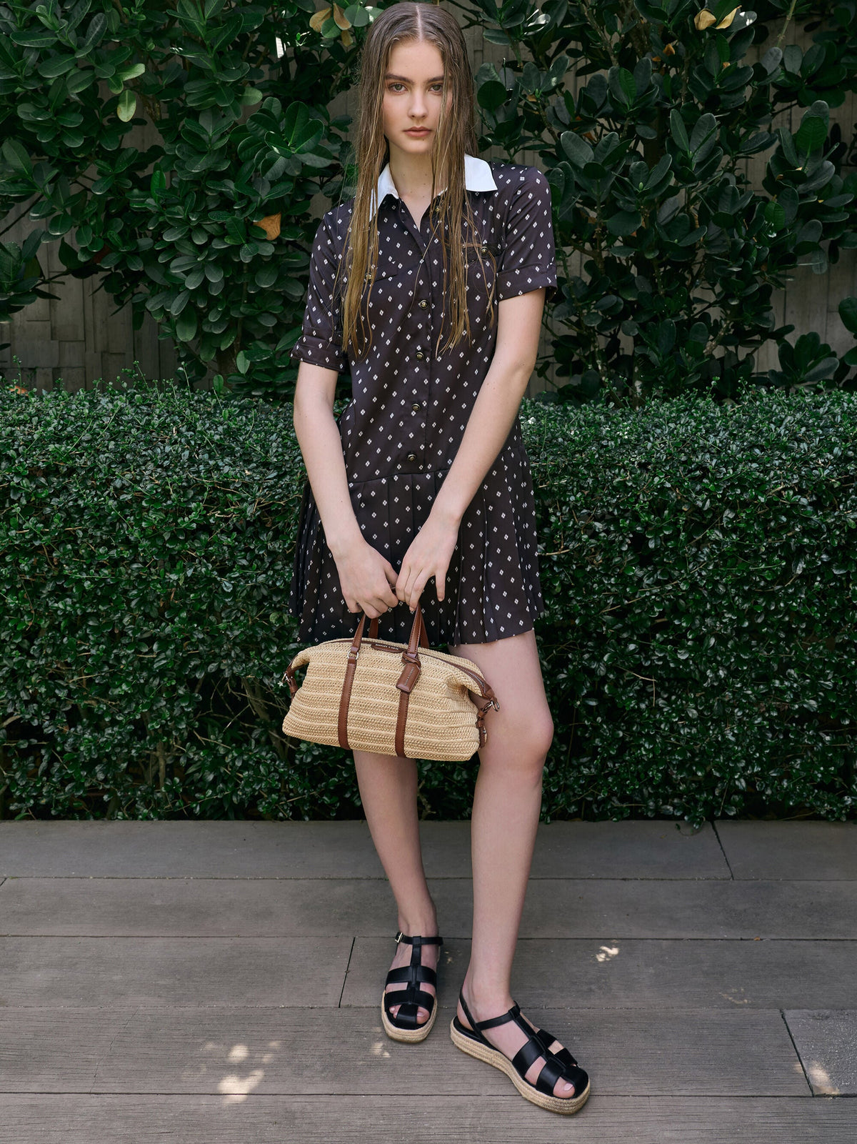 CHARLES & KEITH Discount / Fergie Woven Bowling Bag - Multi