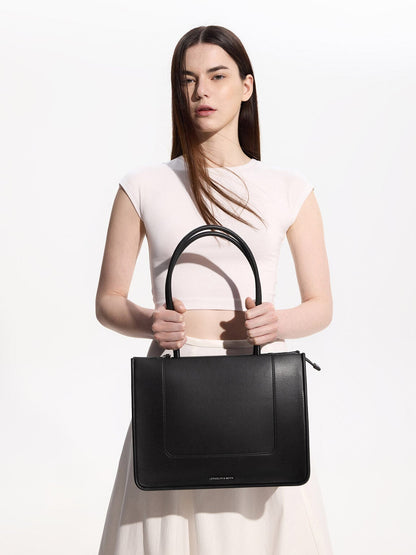 CHARLES & KEITH Classic / Daylla Tote Bag - Noir