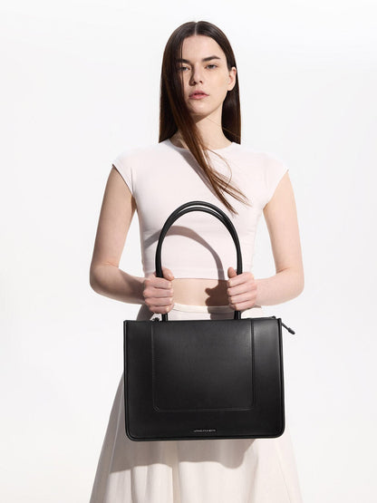 CHARLES & KEITH Classic / Daylla Tote Bag - Noir