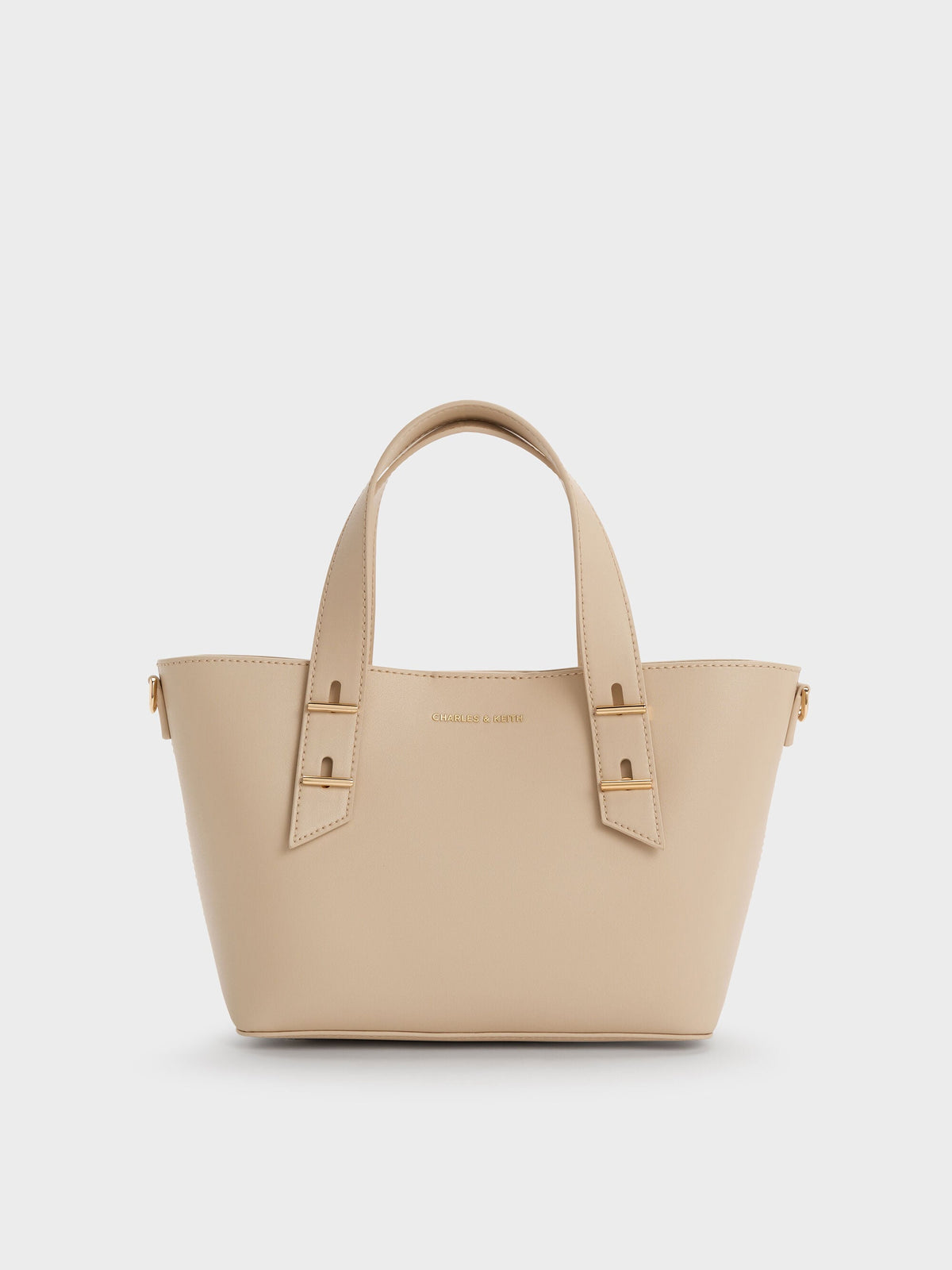CHARLES & KEITH Premium / Mini Shania Tote Bag - Dusted Oat