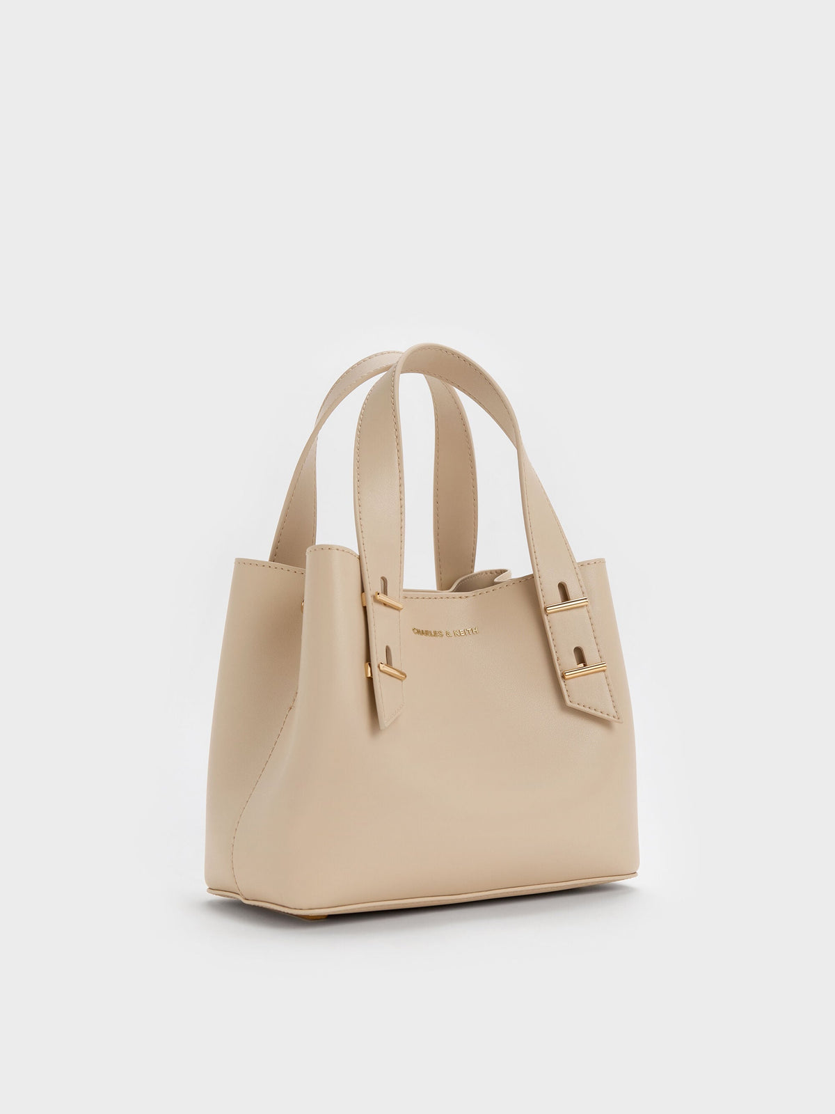 CHARLES & KEITH Premium / Mini Shania Tote Bag - Dusted Oat
