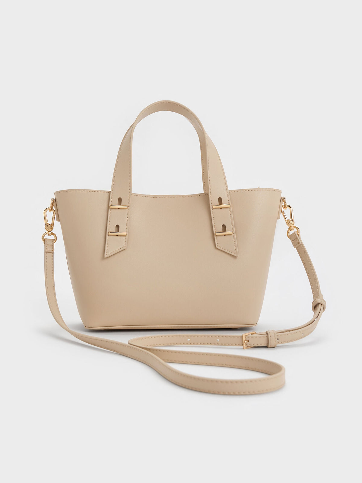 CHARLES & KEITH Premium / Mini Shania Tote Bag - Dusted Oat
