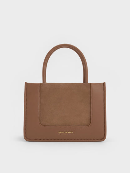 CHARLES & KEITH New / Mini Daylla Tote Bag - Mocha Brown