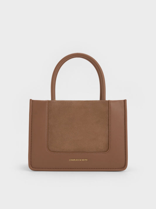 CHARLES & KEITH New / Mini Daylla Tote Bag - Mocha Brown