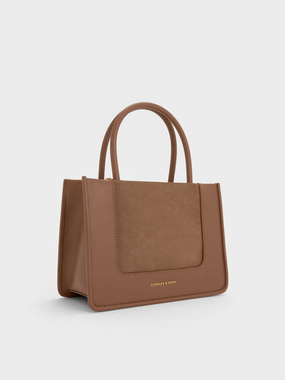 CHARLES & KEITH New / Mini Daylla Tote Bag - Mocha Brown