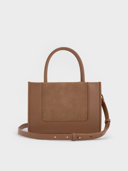 CHARLES & KEITH New / Mini Daylla Tote Bag - Mocha Brown