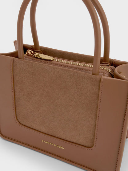 CHARLES & KEITH New / Mini Daylla Tote Bag - Mocha Brown