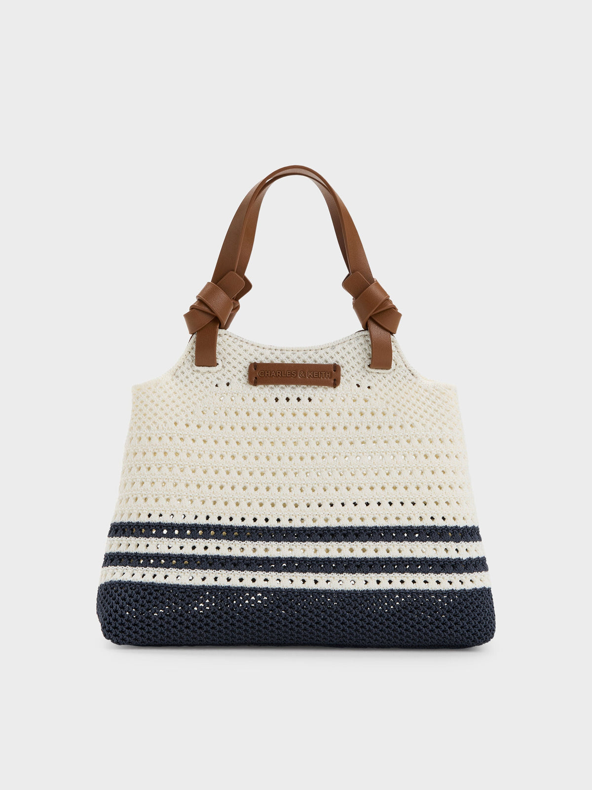 CHARLES & KEITH Latest / Mini Ida Striped Knitted Tote Bag - Multi