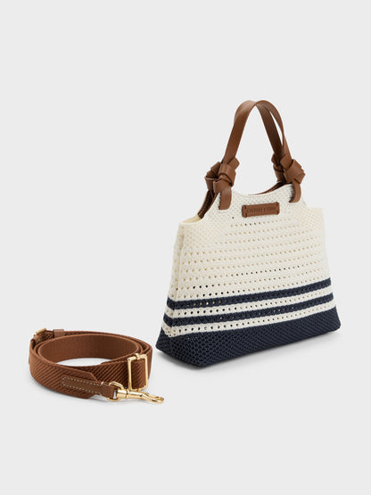 CHARLES & KEITH Latest / Mini Ida Striped Knitted Tote Bag - Multi