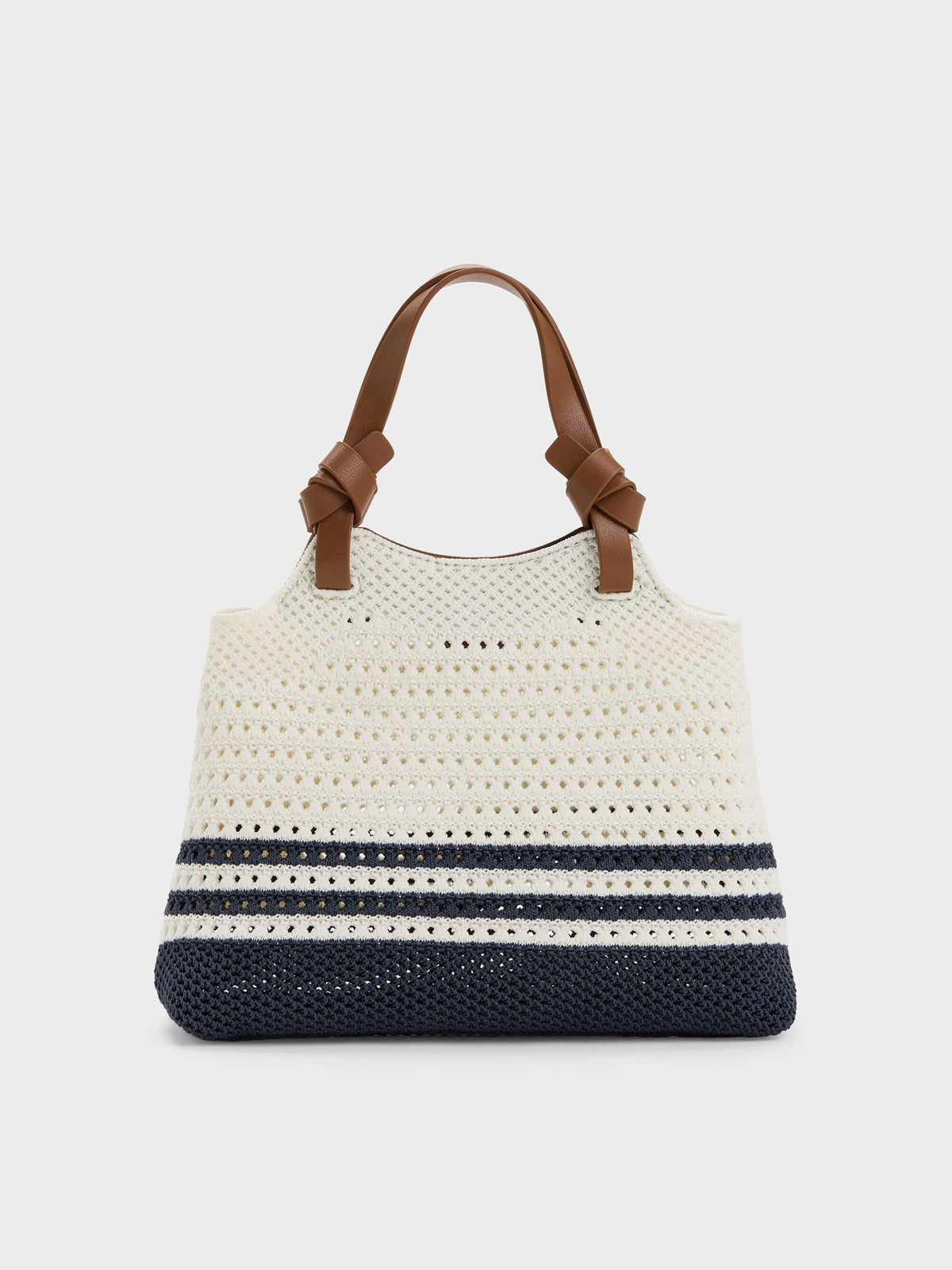 CHARLES & KEITH Latest / Mini Ida Striped Knitted Tote Bag - Multi