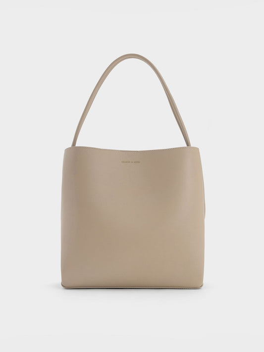 CHARLES & KEITH Quality / Leia Tote Bag - Taupe