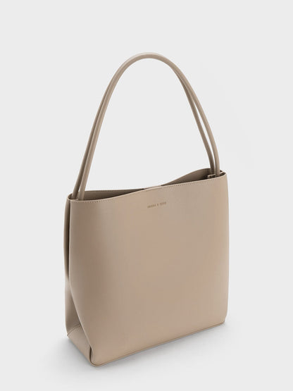 CHARLES & KEITH Quality / Leia Tote Bag - Taupe