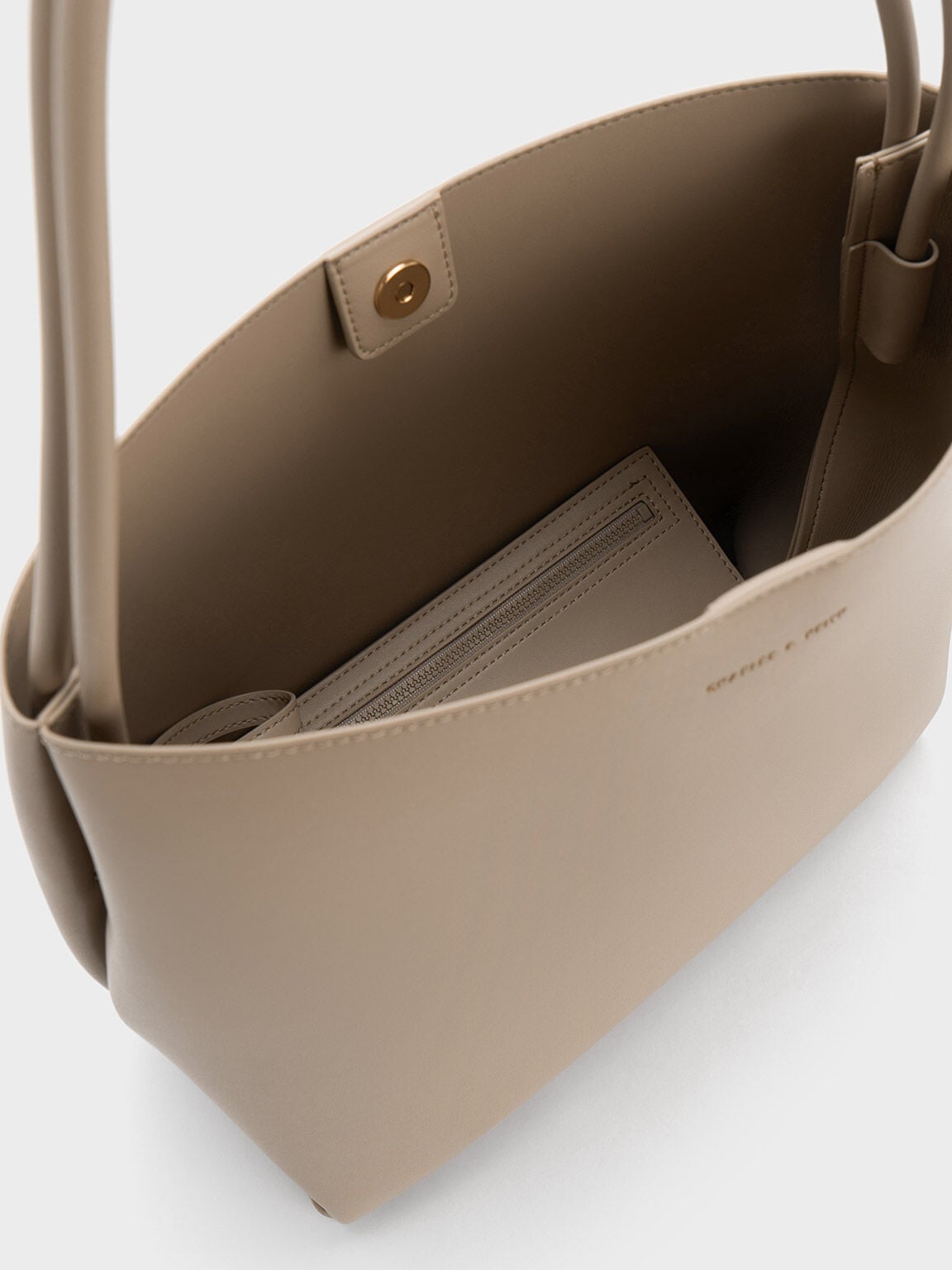 CHARLES & KEITH Quality / Leia Tote Bag - Taupe