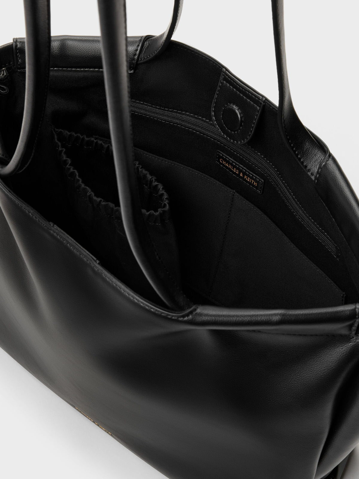 CHARLES & KEITH Trending / XL Zephyr Tassel Tote Bag - Black