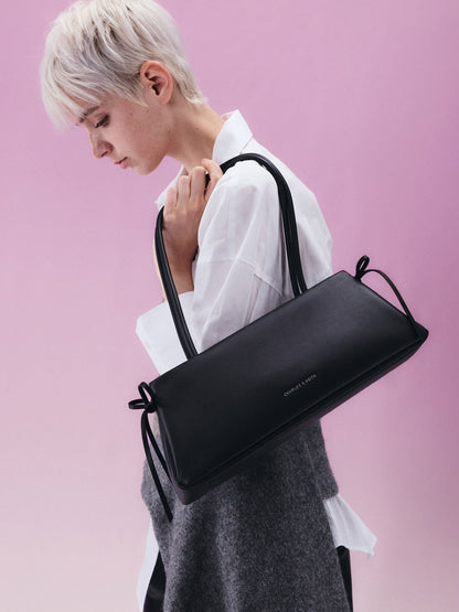 CHARLES & KEITH Trending / Hazel Bow Shoulder Bag - Noir