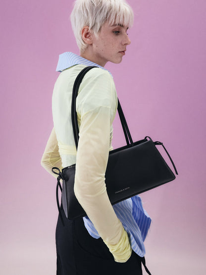 CHARLES & KEITH Trending / Hazel Bow Shoulder Bag - Noir