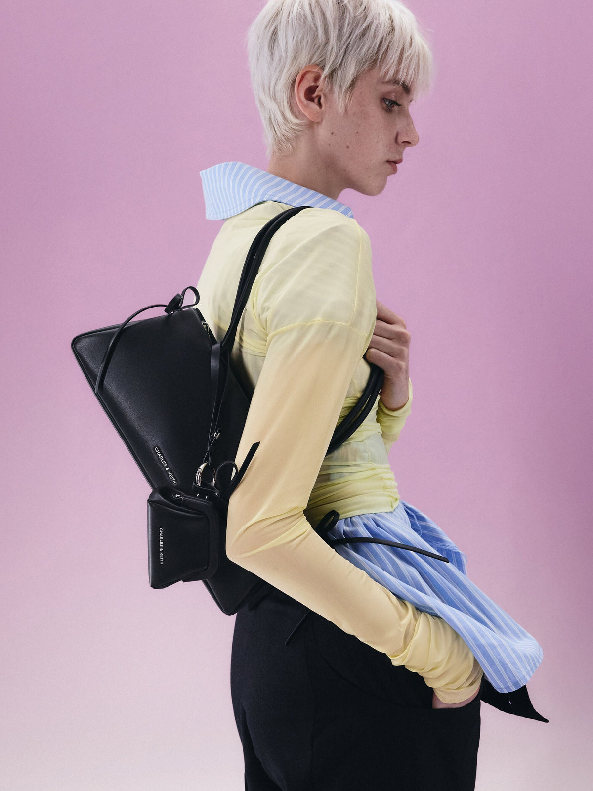 CHARLES & KEITH Trending / Hazel Bow Shoulder Bag - Noir
