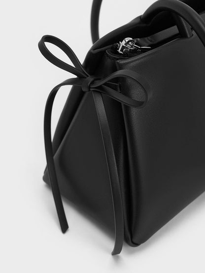 CHARLES & KEITH Trending / Hazel Bow Shoulder Bag - Noir