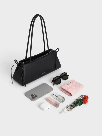 CHARLES & KEITH Trending / Hazel Bow Shoulder Bag - Noir