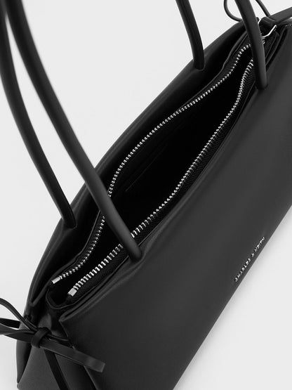CHARLES & KEITH Trending / Hazel Bow Shoulder Bag - Noir