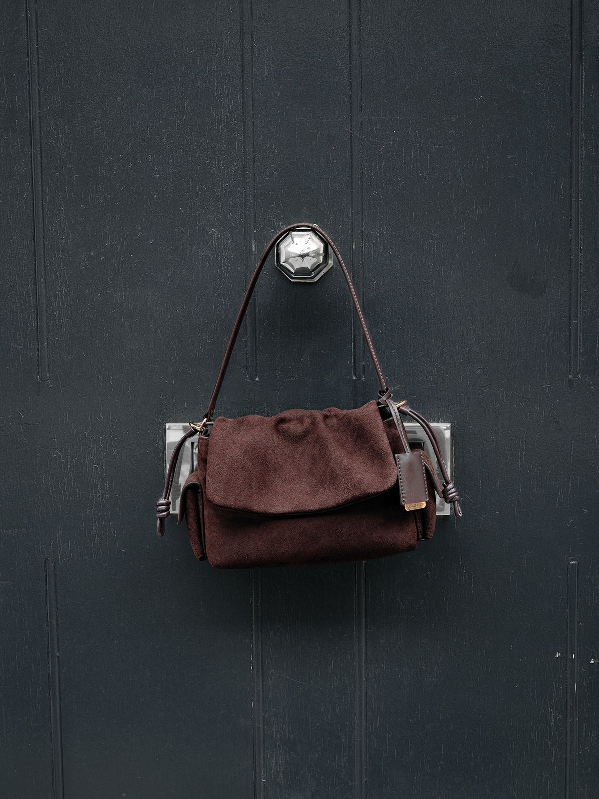 CHARLES & KEITH Deals / Khai Ruched Top Handle Bag - Espresso Brown