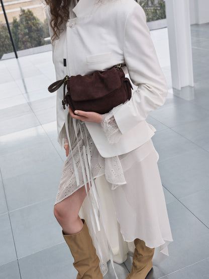 CHARLES & KEITH Deals / Khai Ruched Top Handle Bag - Espresso Brown