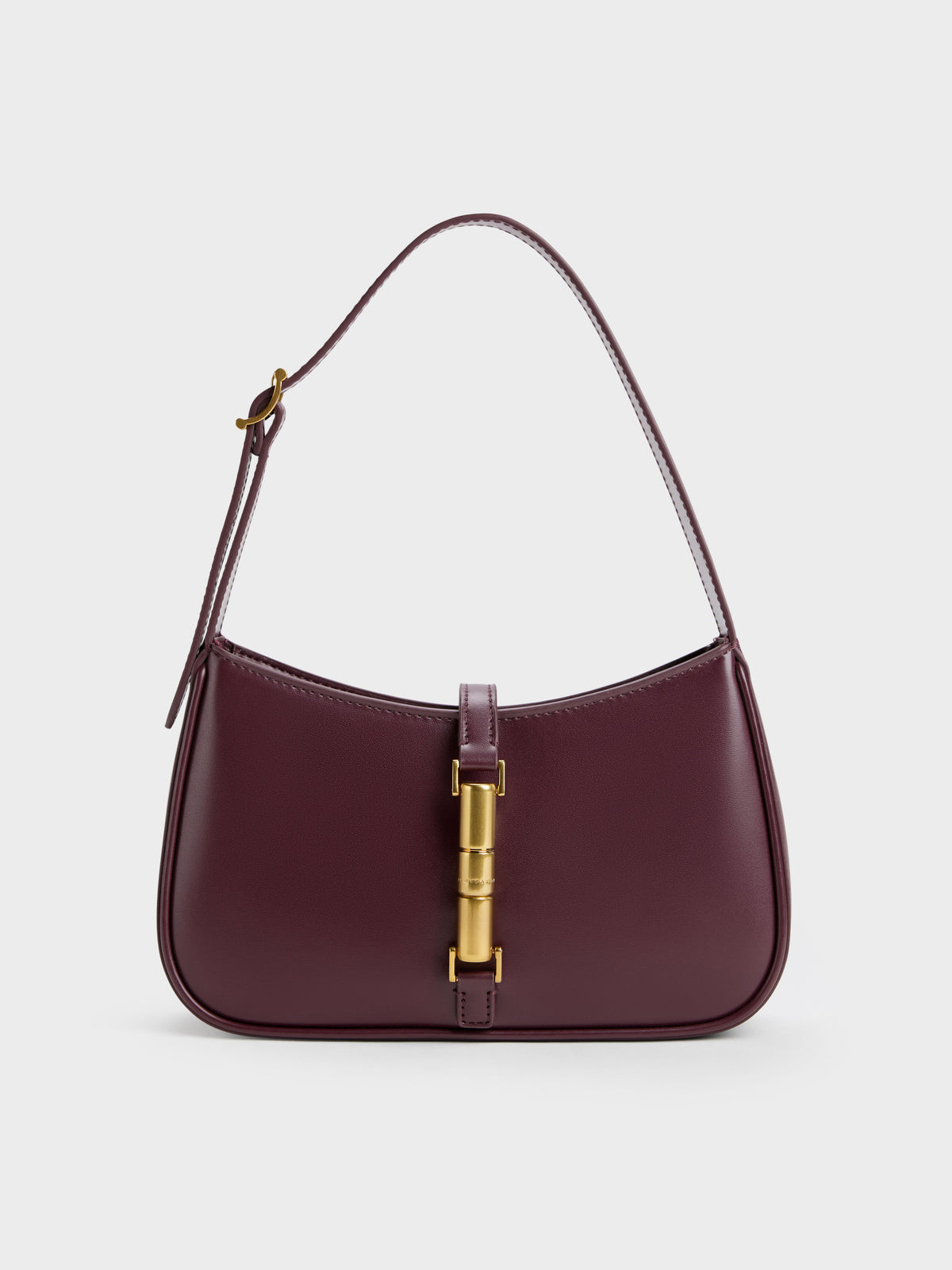 CHARLES & KEITH Best Price / Cesia Metallic-Accent Shoulder Bag - Wineberry Red